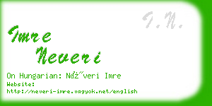 imre neveri business card